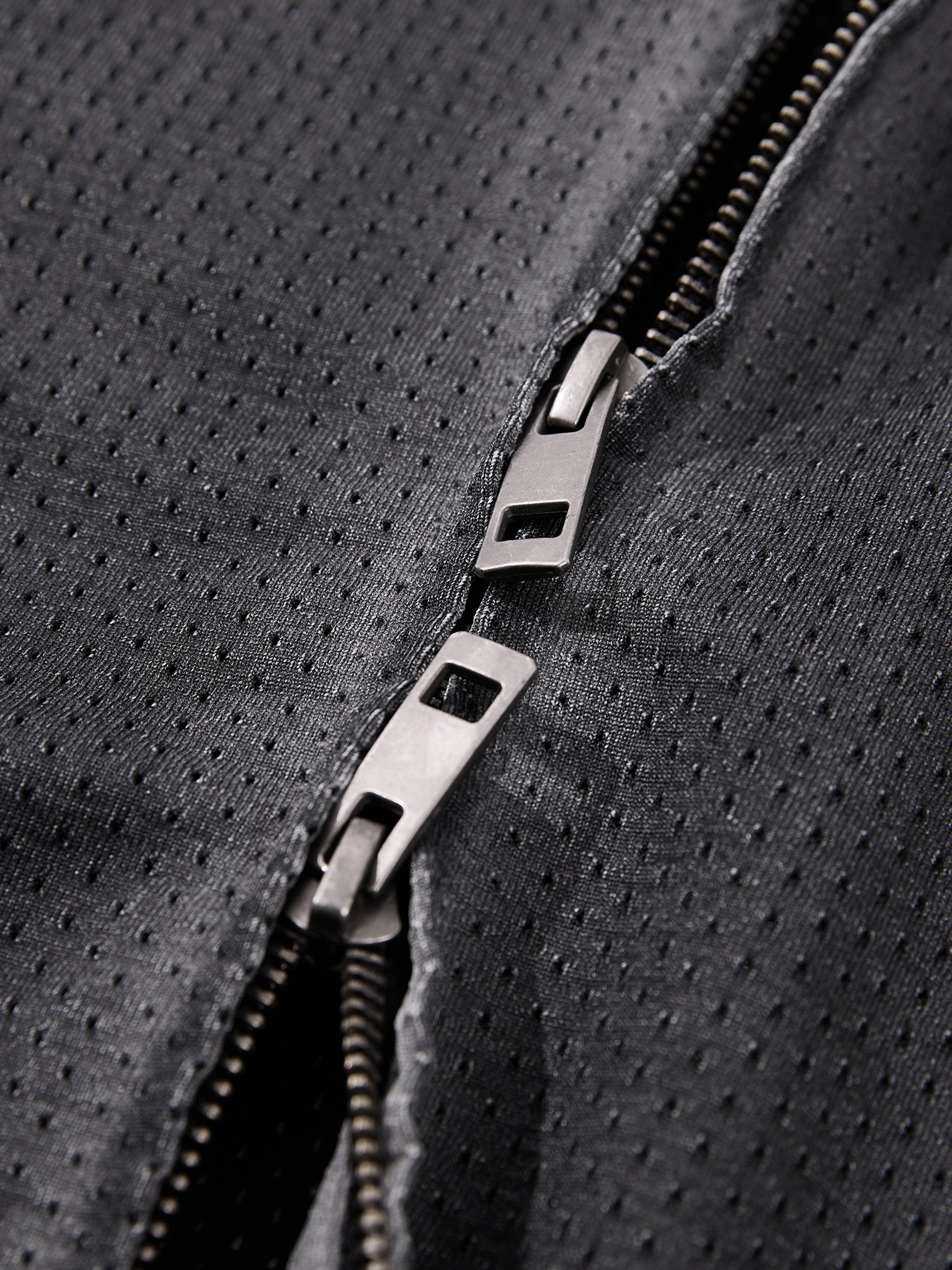 Vintage Wash Mesh Full-Zip Vest
