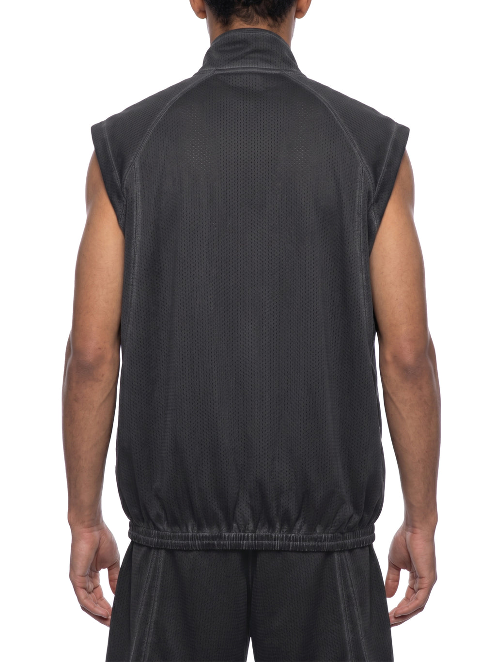 Vintage Wash Mesh Full-Zip Vest