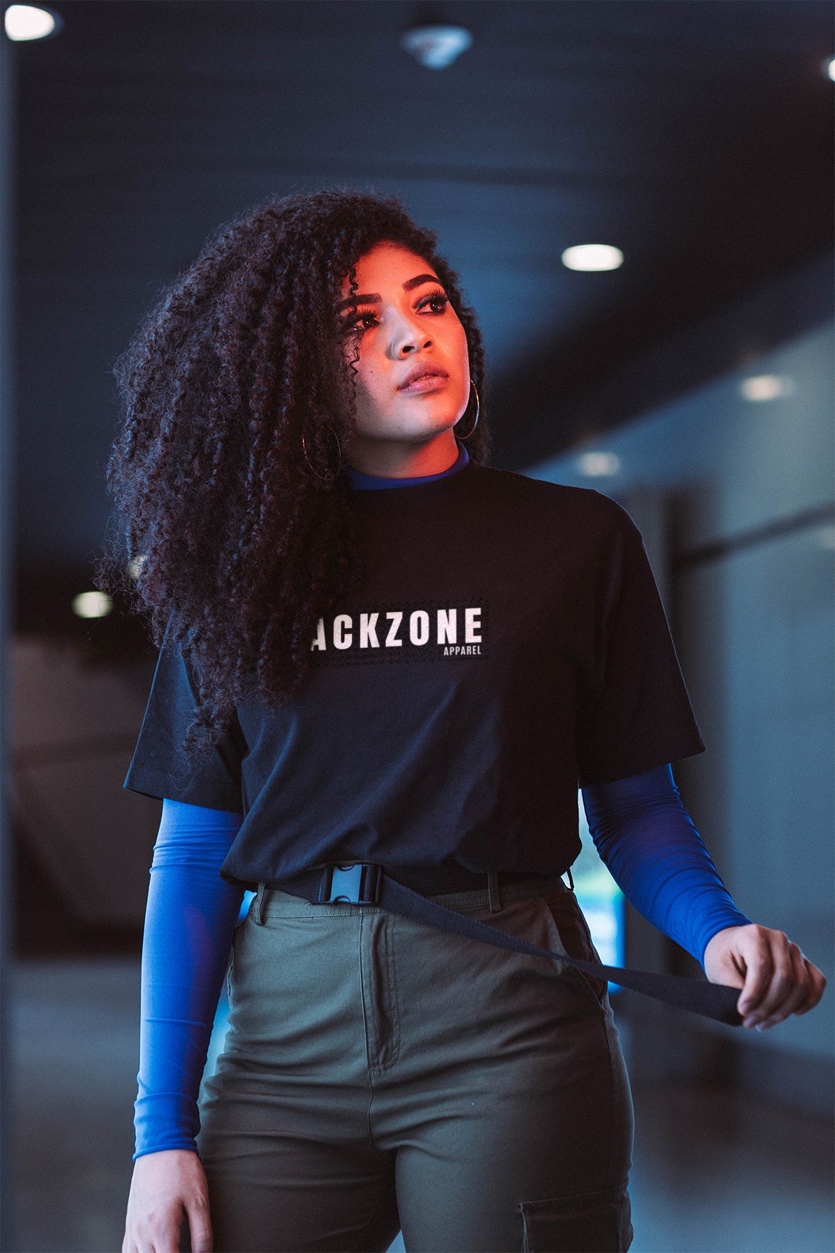 Heavyweight Slim Fit T-Shirt: Black Zone Apparel Branding