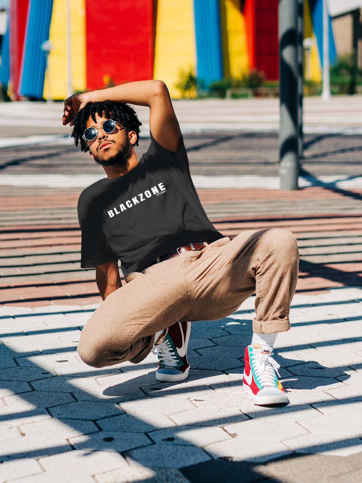 Heavyweight Slim Fit T-Shirt: Black Zone Apparel Branding